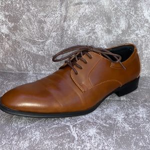 Dark Tan Alfani Size 8 Men's Andrew Plain Toe Derbys dress shoe